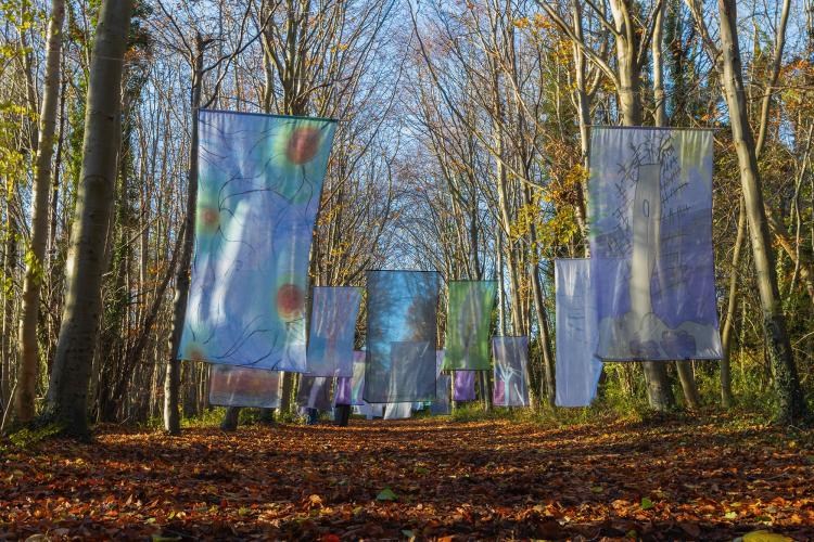 Hangings on display at Wandlebury